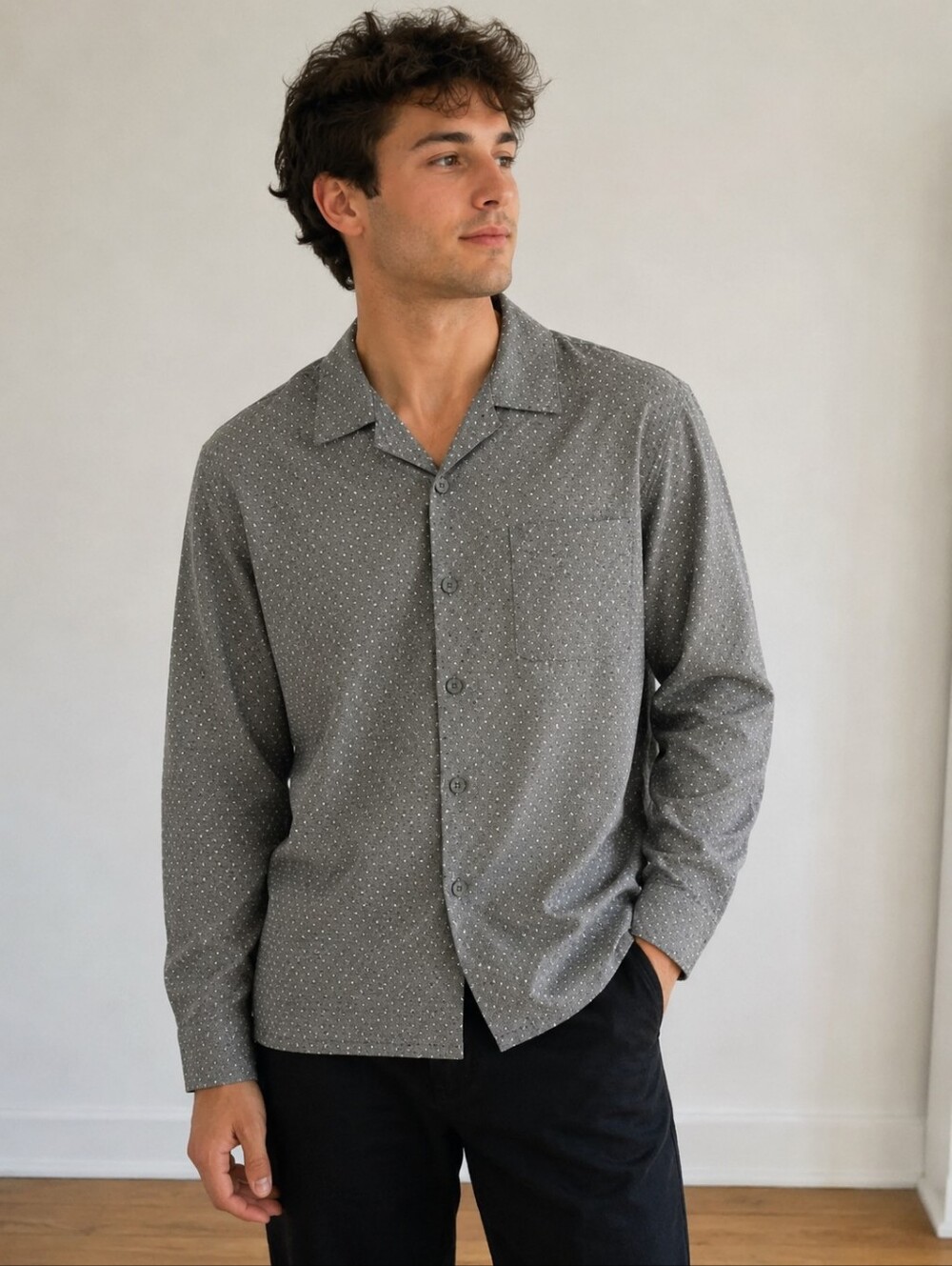 New w/Tags Reaction Kenneth Cole Dress Shirt Top Mens Large Grey White Checkered